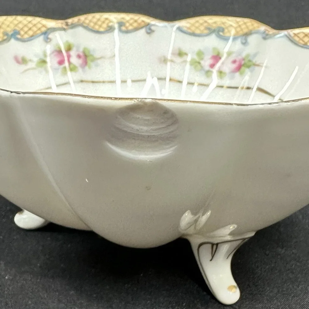 Antique Nippon‎ Tri Footed Hand Painted 6